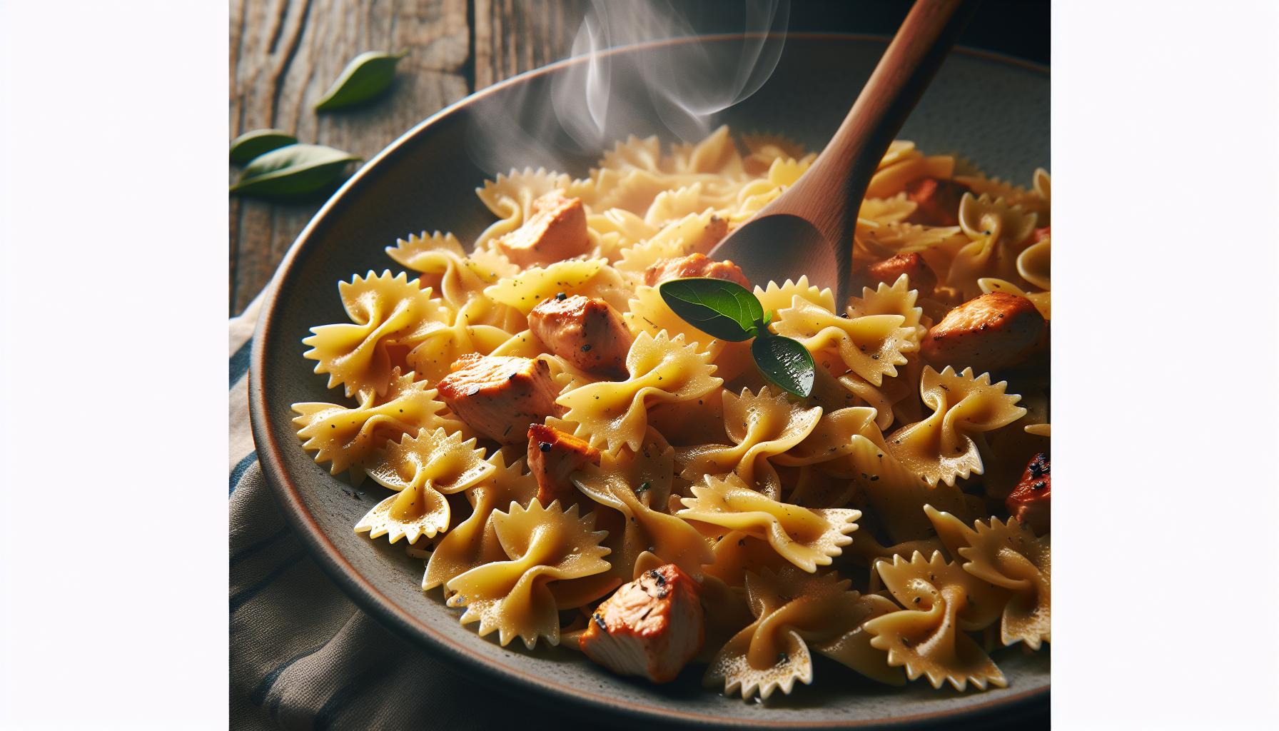 Farfalle Chicken Pasta Favorite: Family-Friendly Recipe Ready In 30 Minutes » TheLivingDiet.net