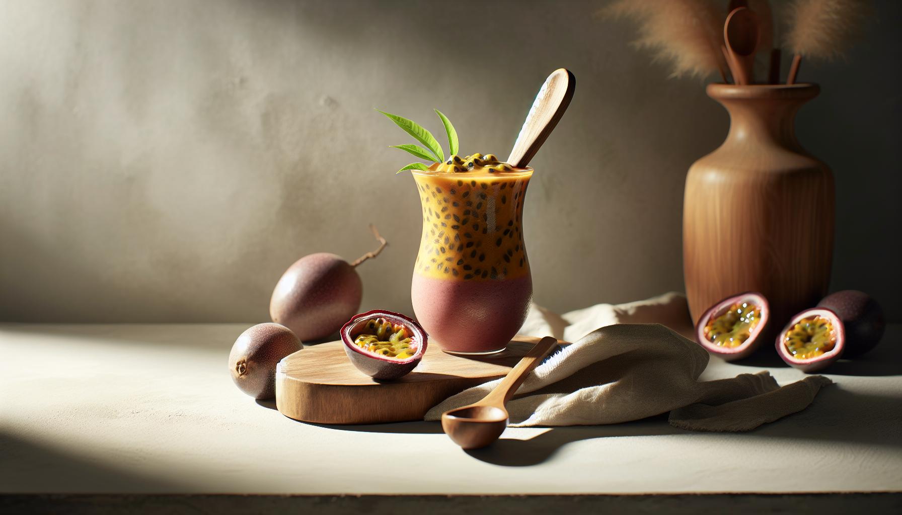 Passion Fruit Smoothie: Tropical Tartness In Every Sip » TheLivingDiet.net